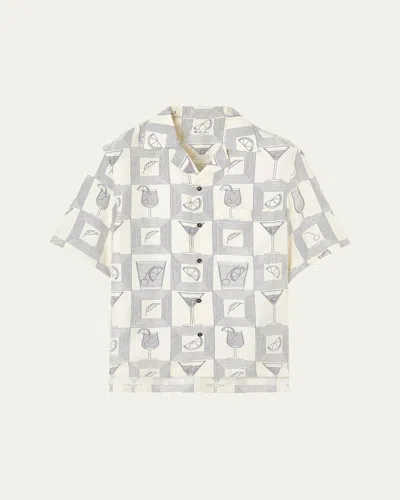 Loro Piana Men's Federico Twill Short-sleeve Shirt