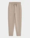 Loro Piana Men's Feriolo Cashmere Blend Drawstring Trousers In Delicate Bark