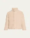 Loro Piana Men's Flavio Suede Full-zip Puffer Jacket In Neutral