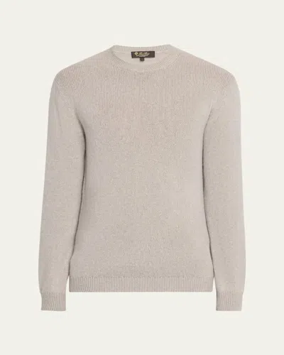 Loro Piana City Birdseye Baby Cashmere Sweater In Gray