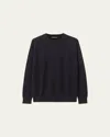 Loro Piana Men's Girocollo Balfour Crewneck Sweater In Blue/navy