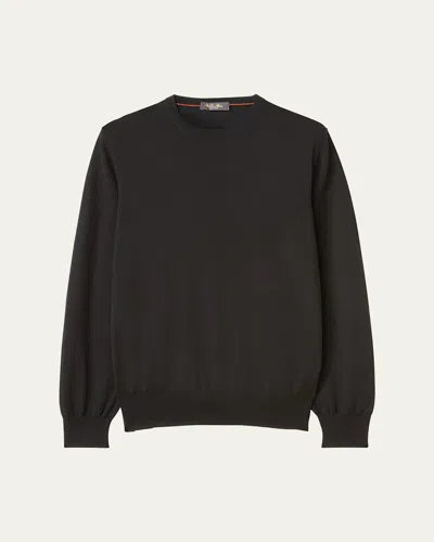 LORO PIANA MEN'S GIROCOLLO CASH LIGHT CREWNECK SWEATER