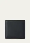 Loro Piana Men's Grained Leather Bifold Wallet In Black