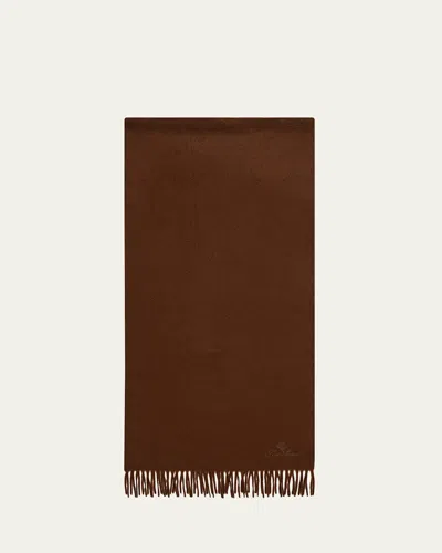 Loro Piana Men's Grande Unita Cashmere Scarf In Brown