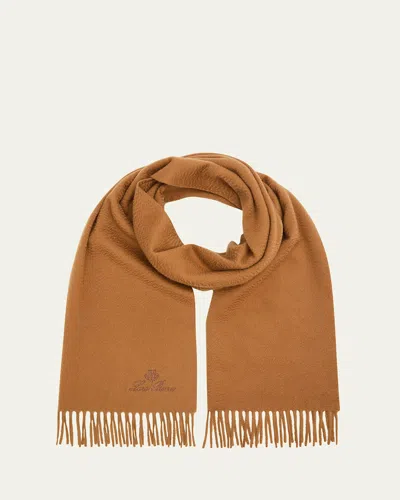 Loro Piana Men's Grande Unita Cashmere Scarf In Brown