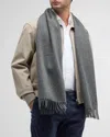 Loro Piana Men's Grande Unita Cashmere Scarf In Grey Melange