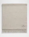 Loro Piana Men's Grande Unita Cashmere Scarf In Silver Marble Melange