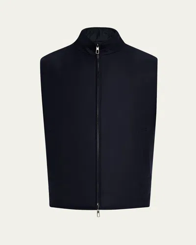 LORO PIANA MEN'S GRIAN GIFTS OF KINGS REVERSIBLE FULL-ZIP VEST