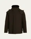 Loro Piana Men's Guido Shearling-lined Parka Jacket In Brown