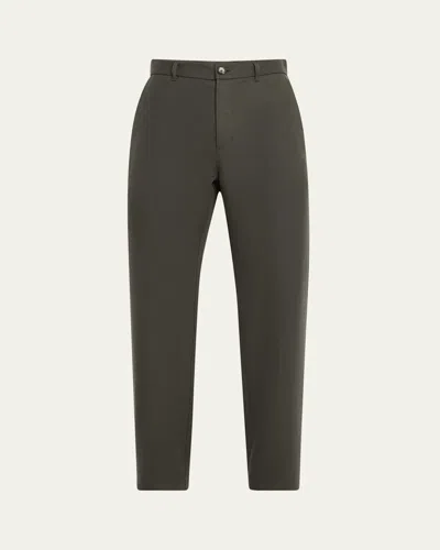 Loro Piana Men's Harper Linen Flower Flat-front Trousers In Sea Oak