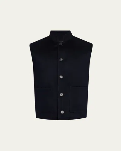 Loro Piana Men's Henley Cashmere Water-repellent Vest