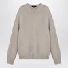 Loro Piana Ivory Crew-neck Sweater In White