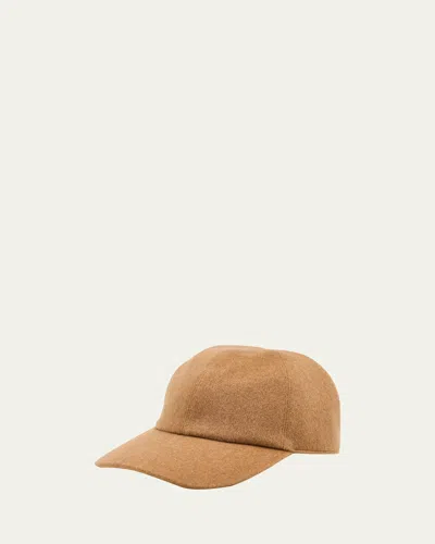 Loro Piana Men's Ivy Cashmere Storm System Baseball Cap In Brown
