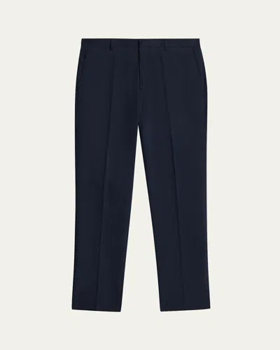 Loro Piana Men's Jarno Cotton Straight Fit Flat-front Pants In Blue