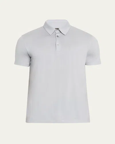 Loro Piana Men's Kim Wool Jersey Polo Shirt In White