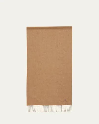 Loro Piana Men's Leggera Grande Unita Cashmere Scarf In E028 Acorn Melange