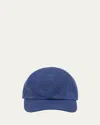 Loro Piana Men's Linen 6-panel Baseball Hat In Kurume Blue