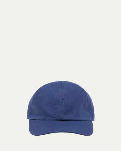 Loro Piana Men's Linen 6-panel Baseball Hat In Kurume Blue