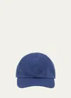 Loro Piana Men's Linen 6-panel Baseball Hat In W12t Kurume Blue