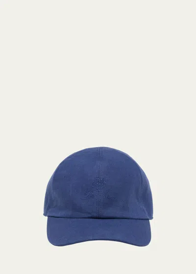 Loro Piana Men's Linen 6-panel Baseball Hat In W12t Kurume Blue