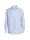 Loro Piana Linen And Cotton-blend Shirt In Azure Melange