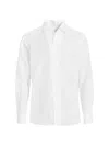 Loro Piana Men's Linen & Cotton-blend Button-front Shirt In Optical White