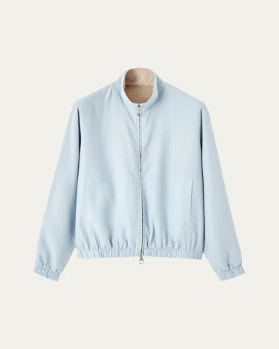 Loro Piana Bomber Jacket In Blue