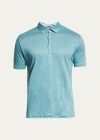 Loro Piana Men's Linen Jersey Dublon Polo Shirt In Stillwater