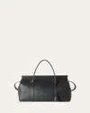 Loro Piana Men's Loom L42 Leather Weekender Bag In Black/gun Metal