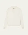 Loro Piana Men's Loro Island Cotton Giza Long-sleeve Polo Shirt In Winter Sand