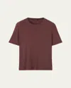 Loro Piana Men's Mazzorbo Silk And Cotton Crewneck T-shirt In Burgundy