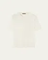 Loro Piana Men's Mazzorbo Silk And Cotton Crewneck T-shirt In White