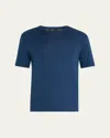 Loro Piana Men's Mazzorbo Silk And Cotton Crewneck T-shirt In Blue