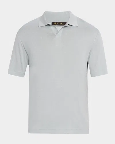 Loro Piana Men's Mazzorbo Silk And Cotton Polo Shirt
