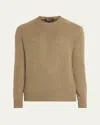 Loro Piana Men's Mersey Baby Cashmere Crewneck Sweater In Brown