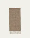 Loro Piana Fringed Cashmere-tweed Scarf In F6m3 Brown Tweed