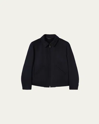 Loro Piana Men's Murray Bomber Jacket In Navy
