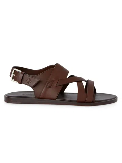 Loro Piana Men's Naha Seawalk Leather Sandals In Testa Di Moro