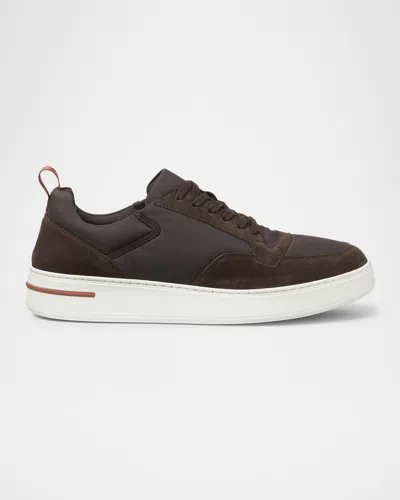 Loro Piana Men's Newport Walk Water-repellent Sneakers In Black Sesame
