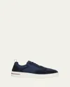 Loro Piana Men's Weekend Walk Performance Mesh Sneakers In Navy Blue