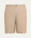 Loro Piana Emanuele Linen Bermuda Shorts In D0cp Grain Beige