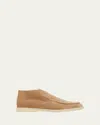 Loro Piana Men's Open Walk Suede Chukka Boots In Light Woodsmoke