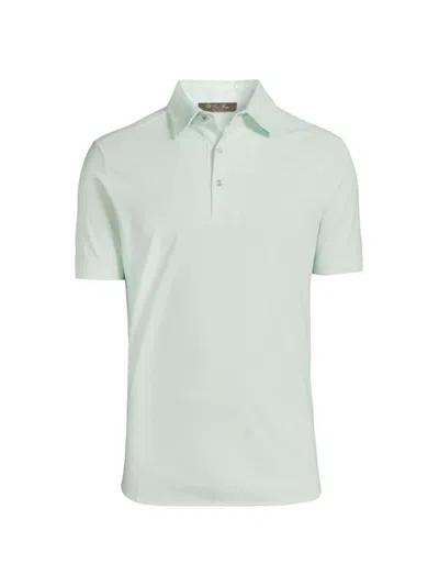 Loro Piana Men's Piqué Dyed Polo Shirt In Cottage Green