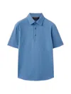 Loro Piana Men's Piqué Dyed Polo Shirt In Soap Azure