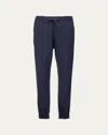 Loro Piana Men's Portland Cashmere And Silk Drawstring Trousers In Slate