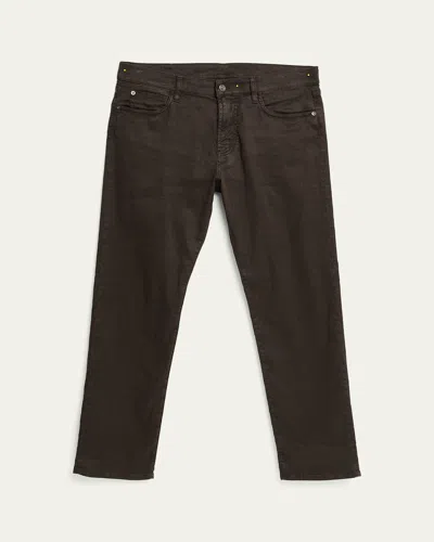 Loro Piana Men's Quarona Linen And Cotton Stretch Five-pocket Pants In 516x Black Pine