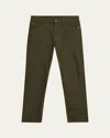 Loro Piana Men's Quarona Slim Five-pocket Trousers In Neutral