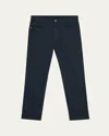Loro Piana Men's Quarona Slim Five-pocket Trousers In Blue