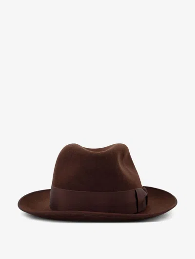 Loro Piana Men Rabbit And Cashmere Sergio Hat In Brown