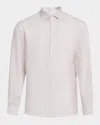 Loro Piana Men's Raffaele Cotton And Linen Stripe Sport Shirt